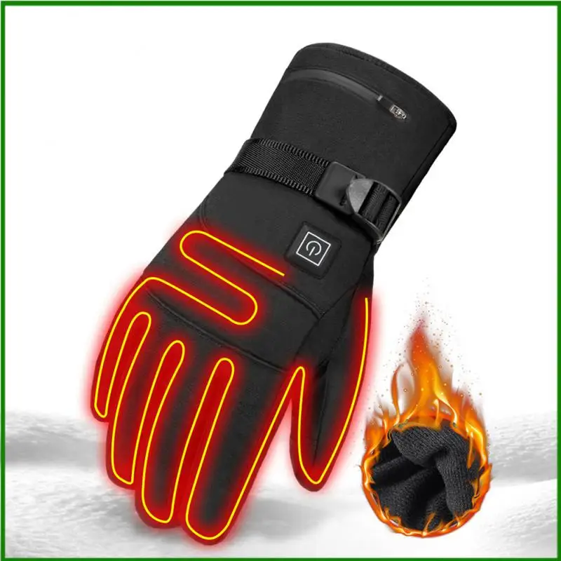 Winter Electric Heating Touch Screen Gloves Windproof Warm Waterproof Riding Heated Mitten Motorcycle Bicycle Ski Hunting Gloves