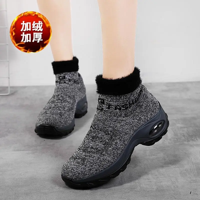 

Large Size Winter Warm High-level Women's Running Shoes High Platform Sports Shoes Women's Sport Shoes Ladies Sneakers B-1495