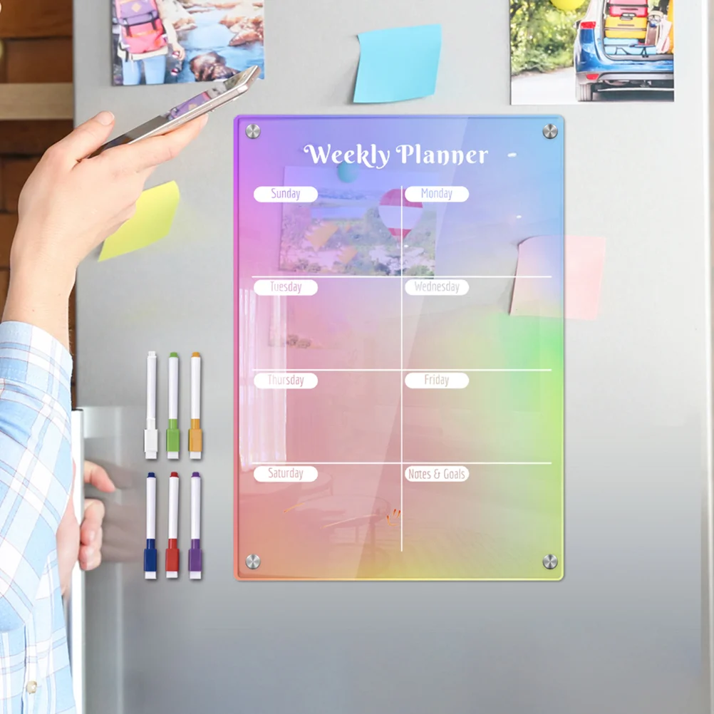 

Ручка для белой доски, магнитная ручка для еды, еженедельный цветной акрил