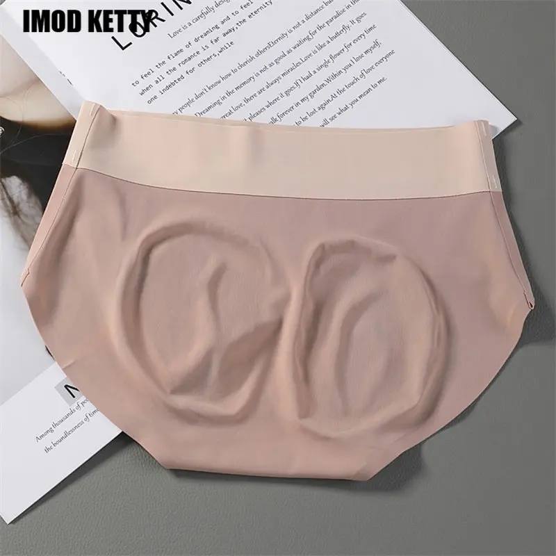 

Нижнее белье, спортивные трусы для фитнеса, Мягкие Бесшовные трусики из ледяного шелка, женские трусы со средней талией, сексуальное женское белье