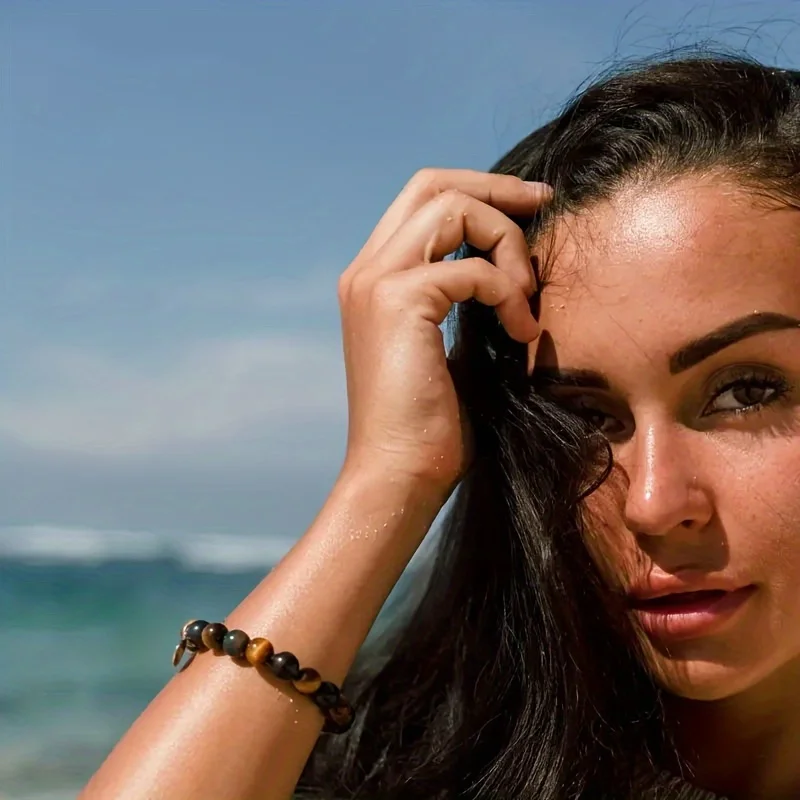 Браслет с тройной защитой: гематит черный камень тигровый глаз приносит удачу