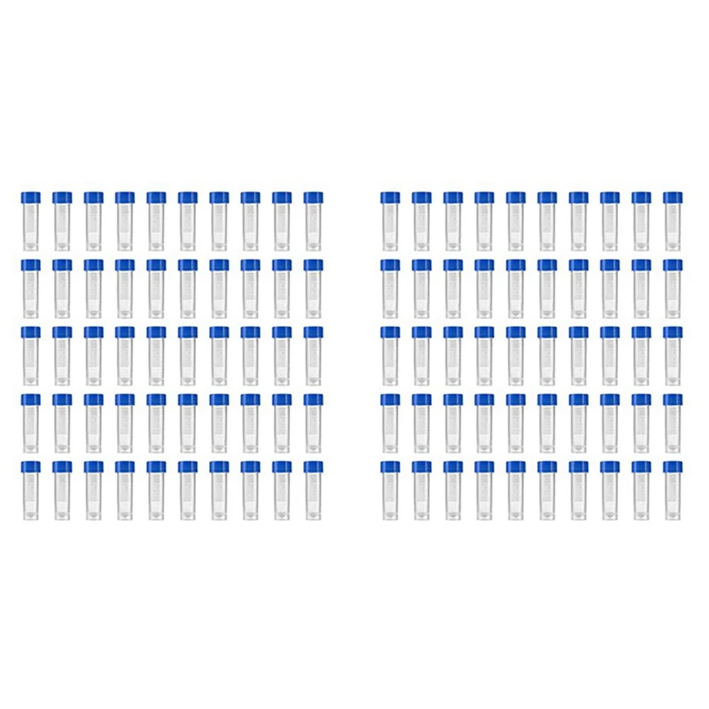 

Пластиковые мерные пробирки для контейнеров для хранения, 400 шт., 5 мл, пробирки с винтовыми колпачками