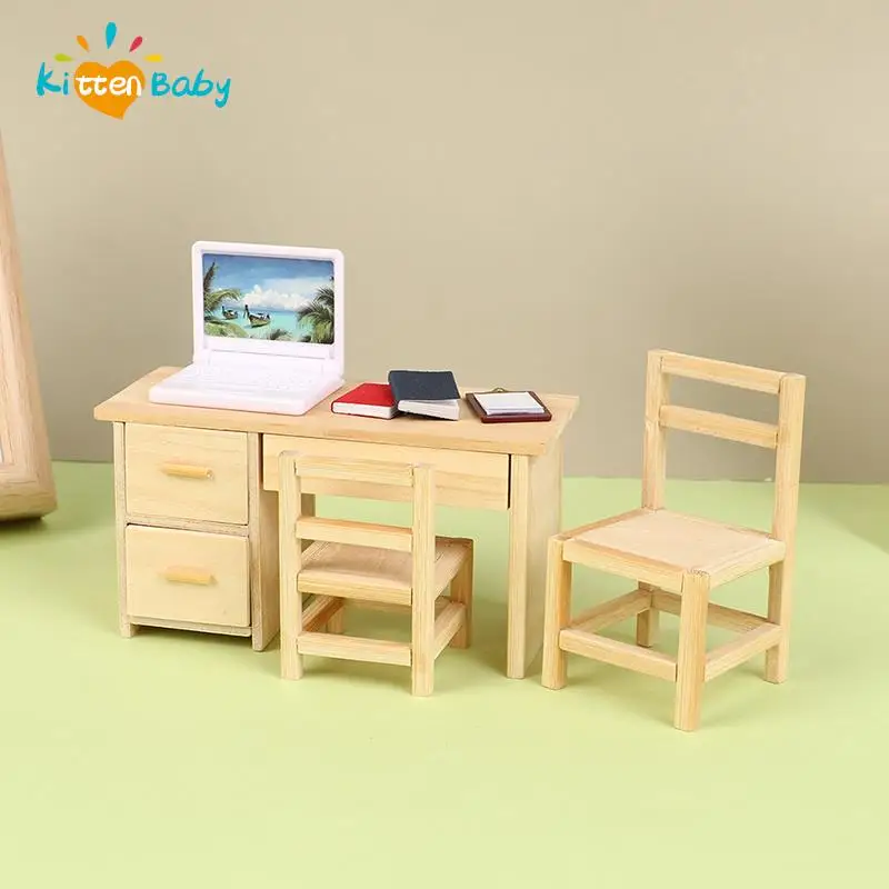 Furniture Model Toy Writing Study Desk School Desk For Dolls