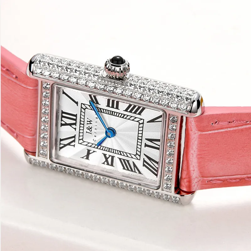 I&W CARNIVAL Brand Women Fashion Watch Ladies Luxury Quartz Watch 5mm Ultra Thin Rectangle Waterproof Clock 2022 New Reloj Mujer enlarge