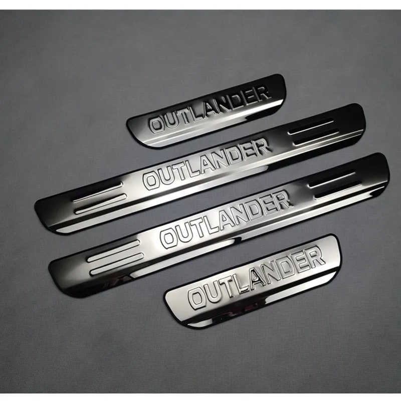 

For Mitsubishi Outlander Car Accessories Door Sill Protector Scuff Plate Styling Sticker Pedal 2016 2015 2014 2019 2020 2021