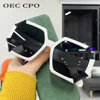 oec cpo polygon 2022 fashion sunglasses women vintage multicolor black white shades sun glasses female oversized eyewear uv400