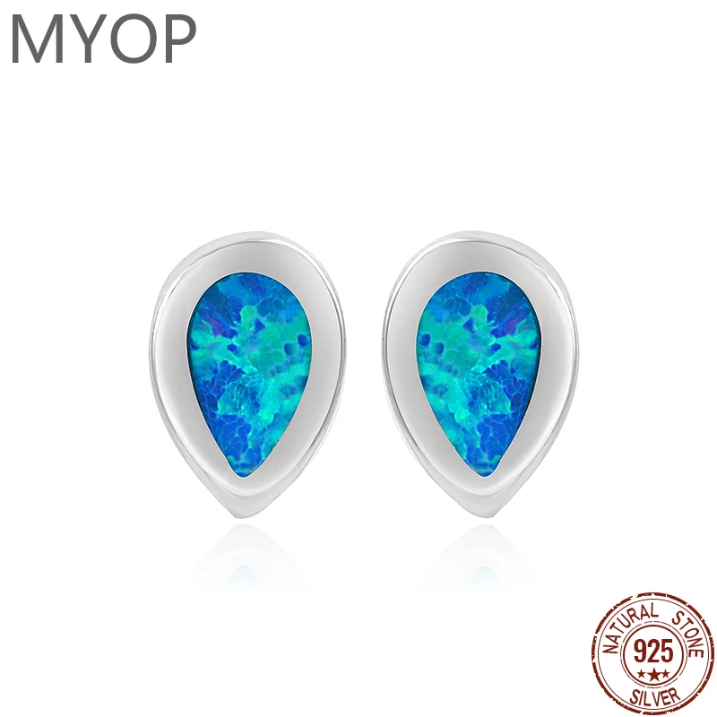 

Серьги из серебра 925 пробы с искусственным опалом