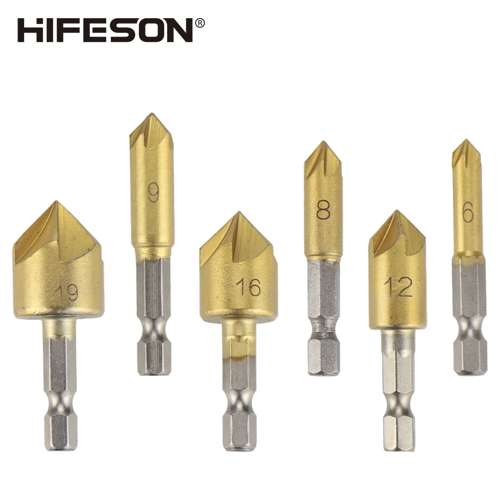 

3 шт./лот 6-19 мм зенкер фаска 90 ° круглый набор сверл из сплава для металла деревянного отверстия фаска гайка встраиваемый винт