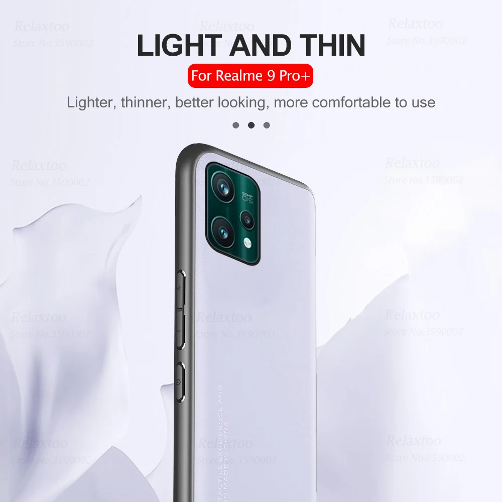 for realme 9 pro plus case plain skin leather protect phone cover realem9 9pro realmy realmi 9 pro 5g silicone shockproof coque free global shipping