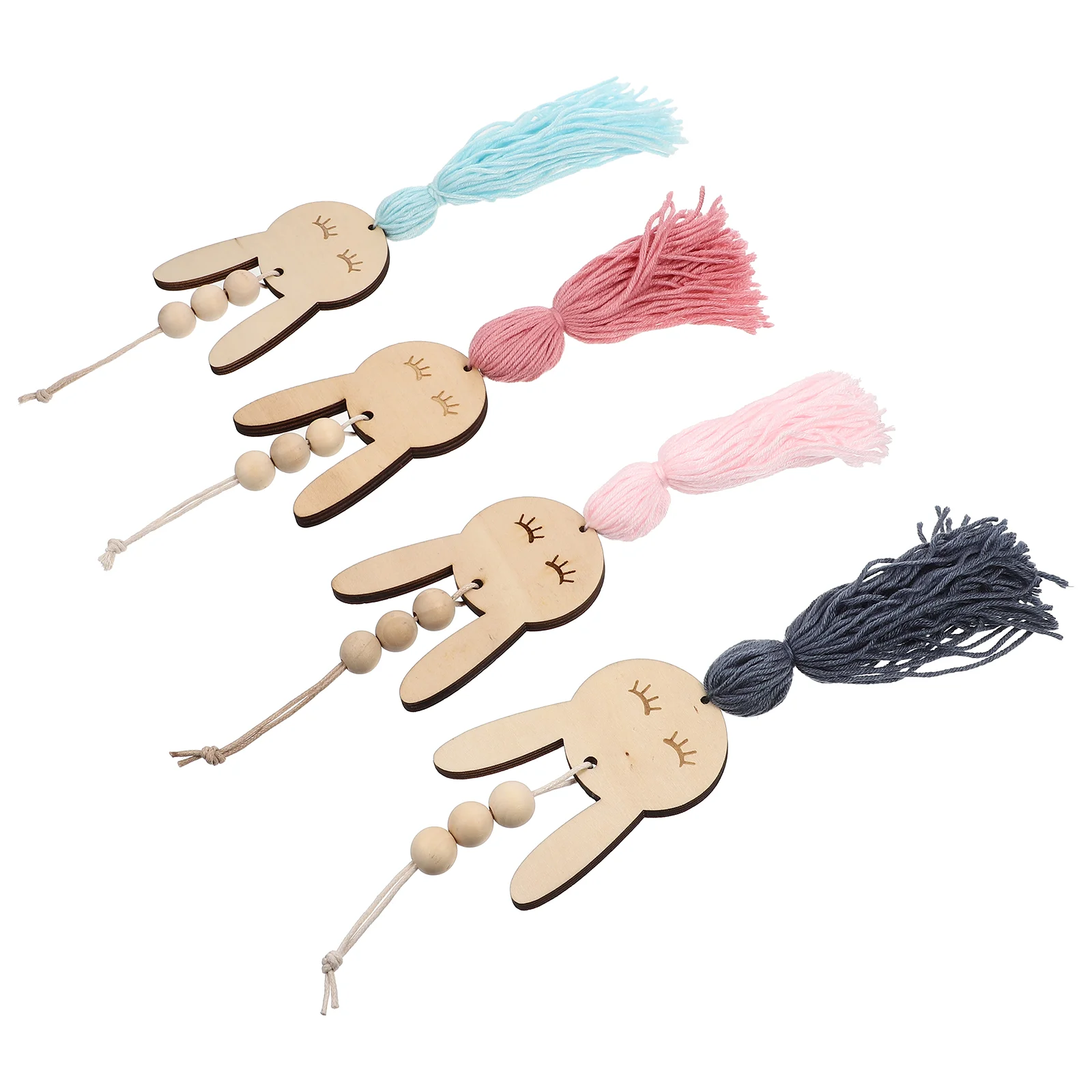 

Easter Bunny Hanging Rabbit Decor Ornaments Garland Decorations Tags Wooden Pendant Spring Embellishments Car Gifts Charm Gift