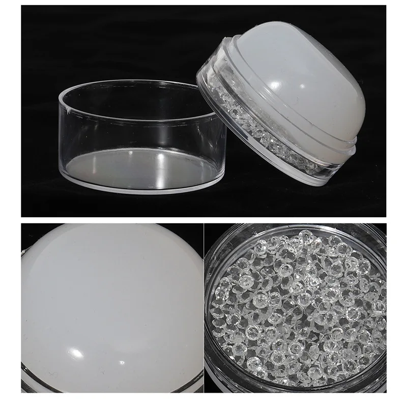 Кремовый алмазный штамп для ногтей с желе силиконовый французских маникюрный