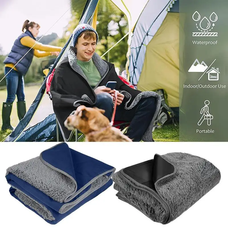 

Waterproof Stadium Blanket Windproof Throw Mat For Football Beach Blanket Fleece Throw Beach Mat Stadium Blanket Travel Blanket