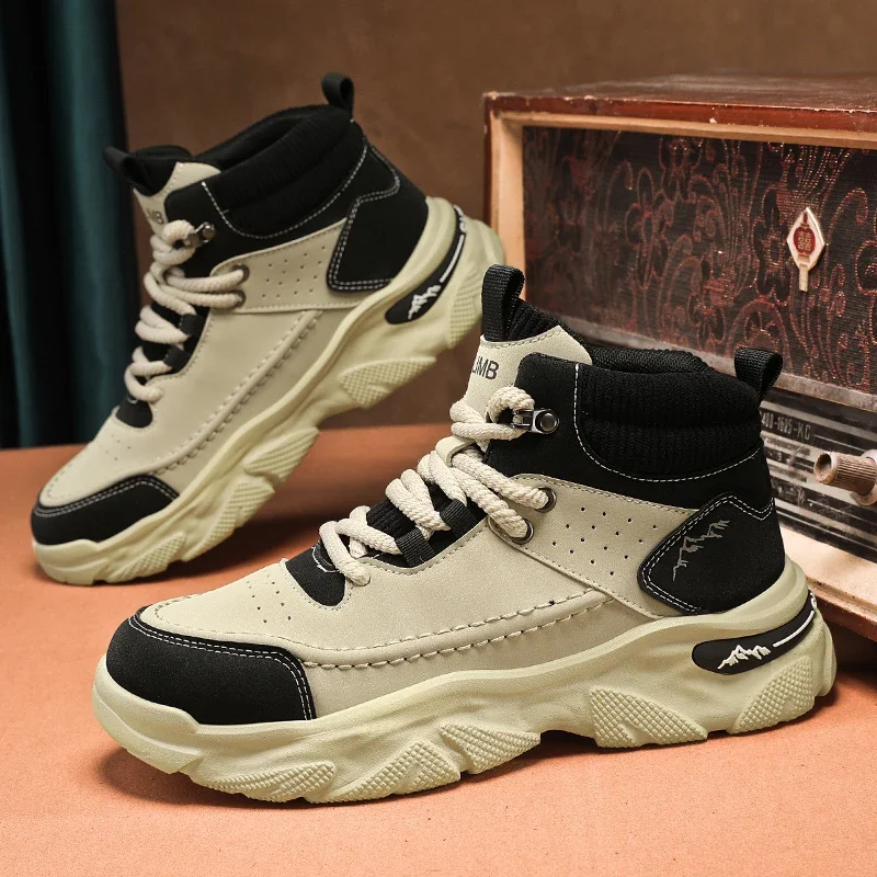 Мужские ботинки уличная зимняя повседневная обувь ковбойские тактические Челси