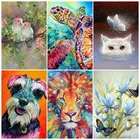 Алмазная 5D картина сделай сам, вышивка с кошками, собаками, животными, стразы, мозаика, картина по номерам сделай сам, настенное искусство