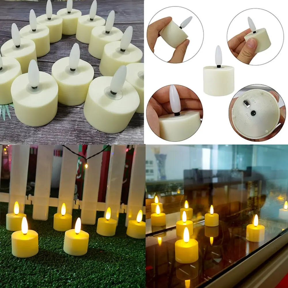 Набор из 12 светодиодных чайных светильников с дистанционным управлением и