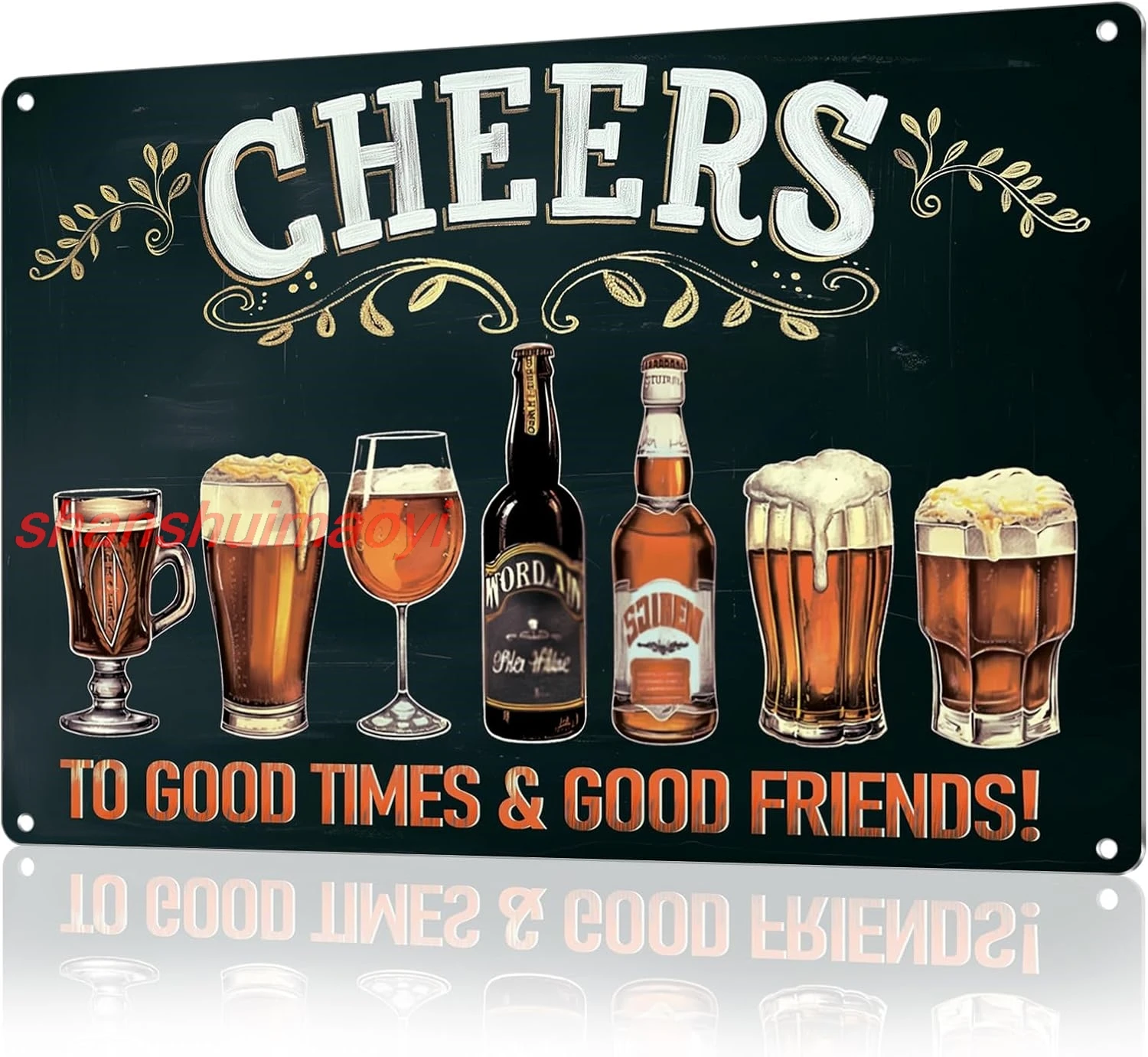 Винтажная барная вывеска Cheers to Good Times или декор Человек-пещера — прочные