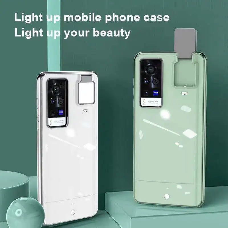 

Чехол для телефона Samsung Galaxy S21 Ultra S20, для IPhone, HUAWEI, XIAOMI, с кольцом для селфи, со вспышкой, светящийся красивый чехол