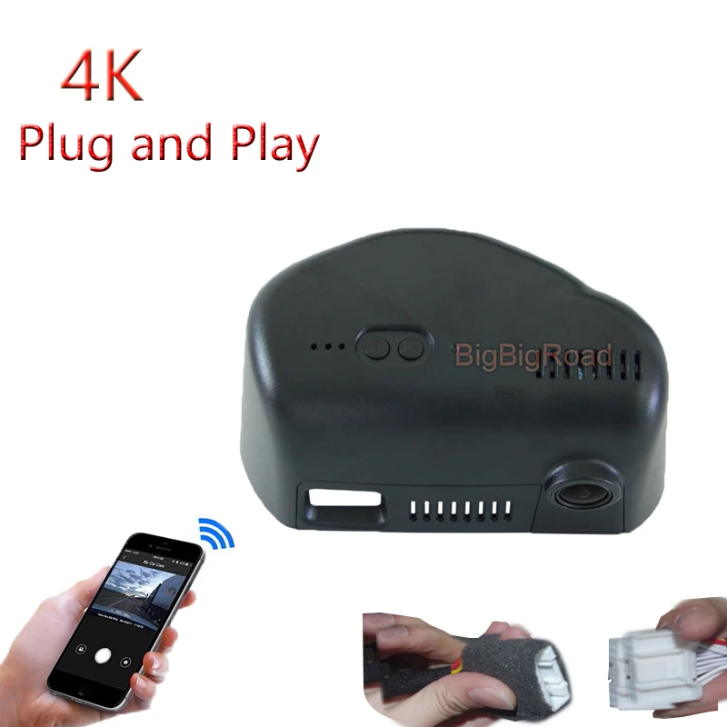Фото 4K Plug And Play Wi-Fi Автомобильный видеорегистратор для Jeep Grand Cherokee 2012 2013 2014 2015 2016 2017 2018/Cherokee 2015 2017 №1