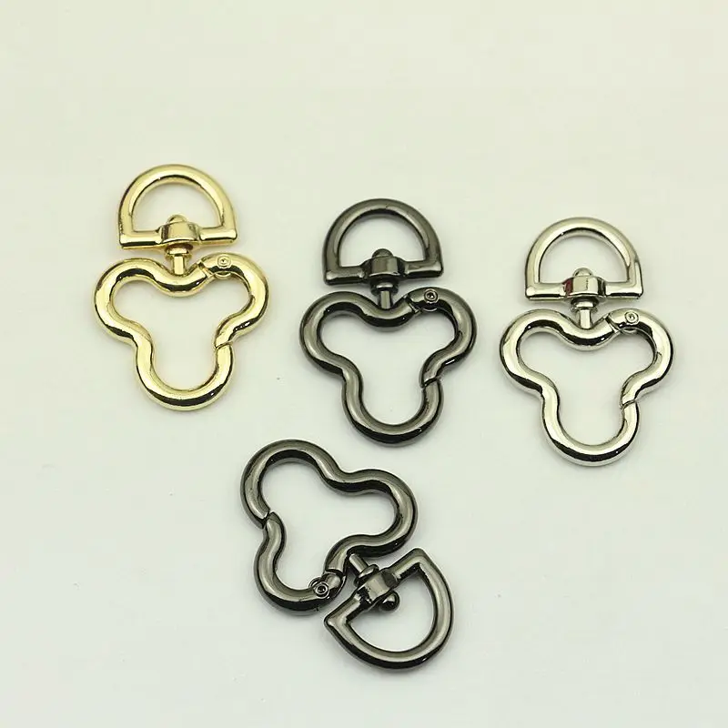 

20Pcs 14mm Metal Floral Buckles Bag Handbag Strap Clip Hook Keyring Dog Collar Swivel Trigger Clasp DIY Hardware Accessories