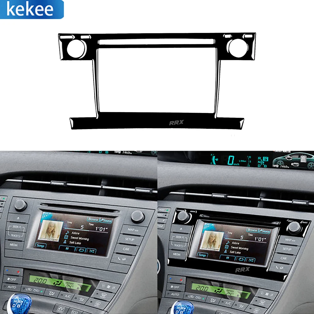 

For Toyota Prius 2012 2013 2014 2015 Accessories Car Piano Black Radio CD Navigation Display Panel Trim Sticker Decoration