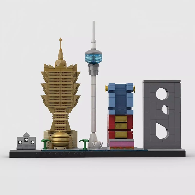Фото Наборы Bricklink City Skyline Куала-Лумпур Макао Вашингтон Амстердам Кёто Сиэтл Сеуль Рим Вид на улицу Строительные блоки Игрушки №4
