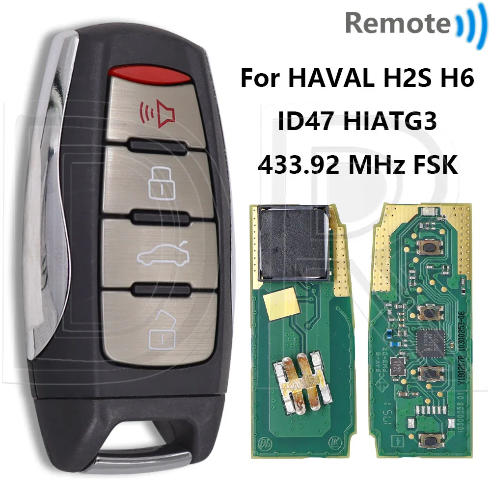 

Отличный ID46 ID47 4A чип 433 МГц оригинальный автомобильный ключ дистанционного управления для Great Wall JOLION Haval H2S H6 H7 H8 H9