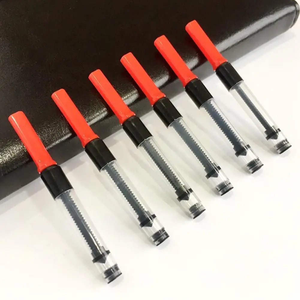 

10pcs Big Fountain Pen Ink Refill Cartridges Stationery Red Supplies Pump Cartridges Office School Converter E6v5