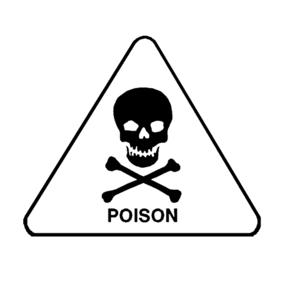 

Poison Skull Crossbones Danger Hazard Symbol Removable Vinyl Sticker Car Decal Rearview Mirror Art Decor 25cm*15cm
