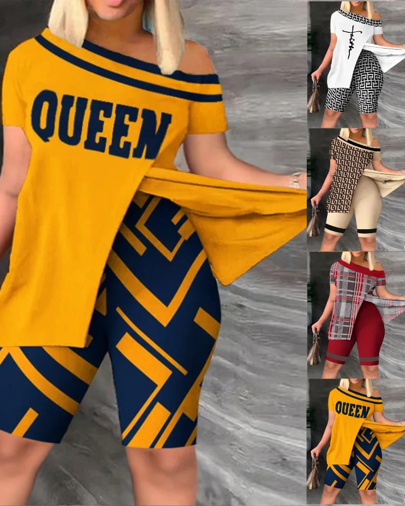 Модные женские весенне-летние шорты с наклонным вырезом и короткими рукавами