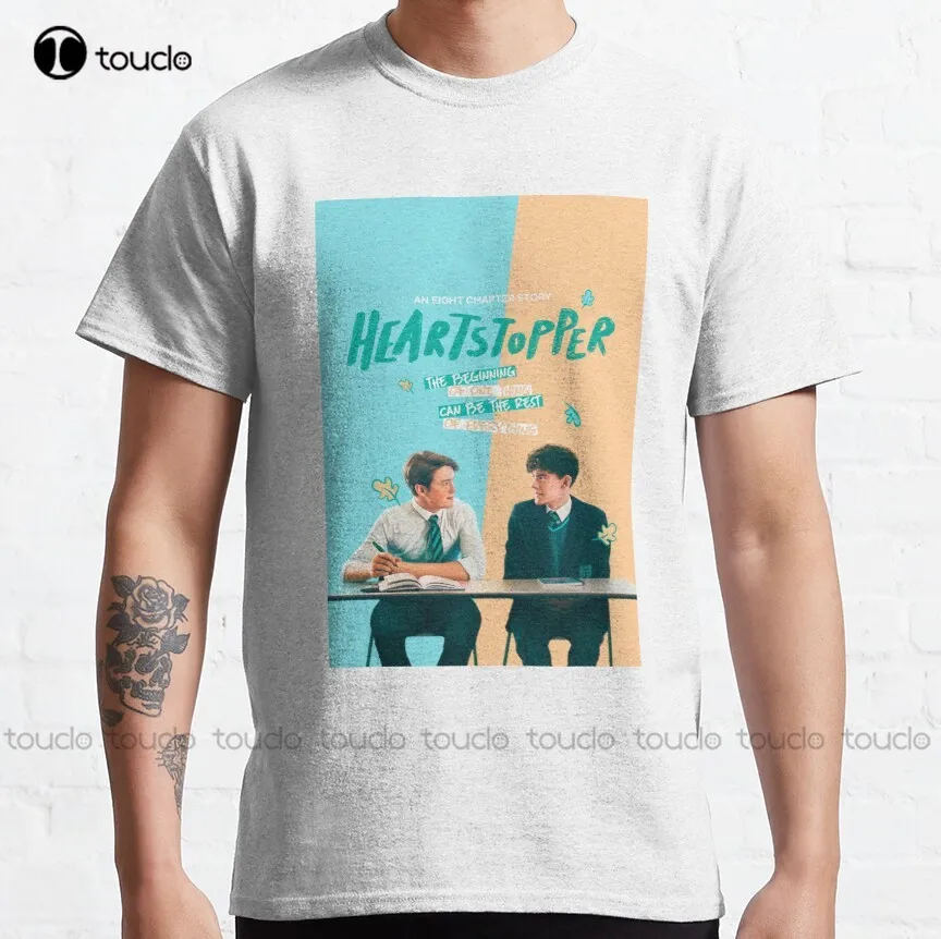 

Heartstopper Poster Classic T-Shirt Heartstopper Beach Shirt Custom Aldult Teen Unisex Digital Printing Tee Shirt Christmas Gift
