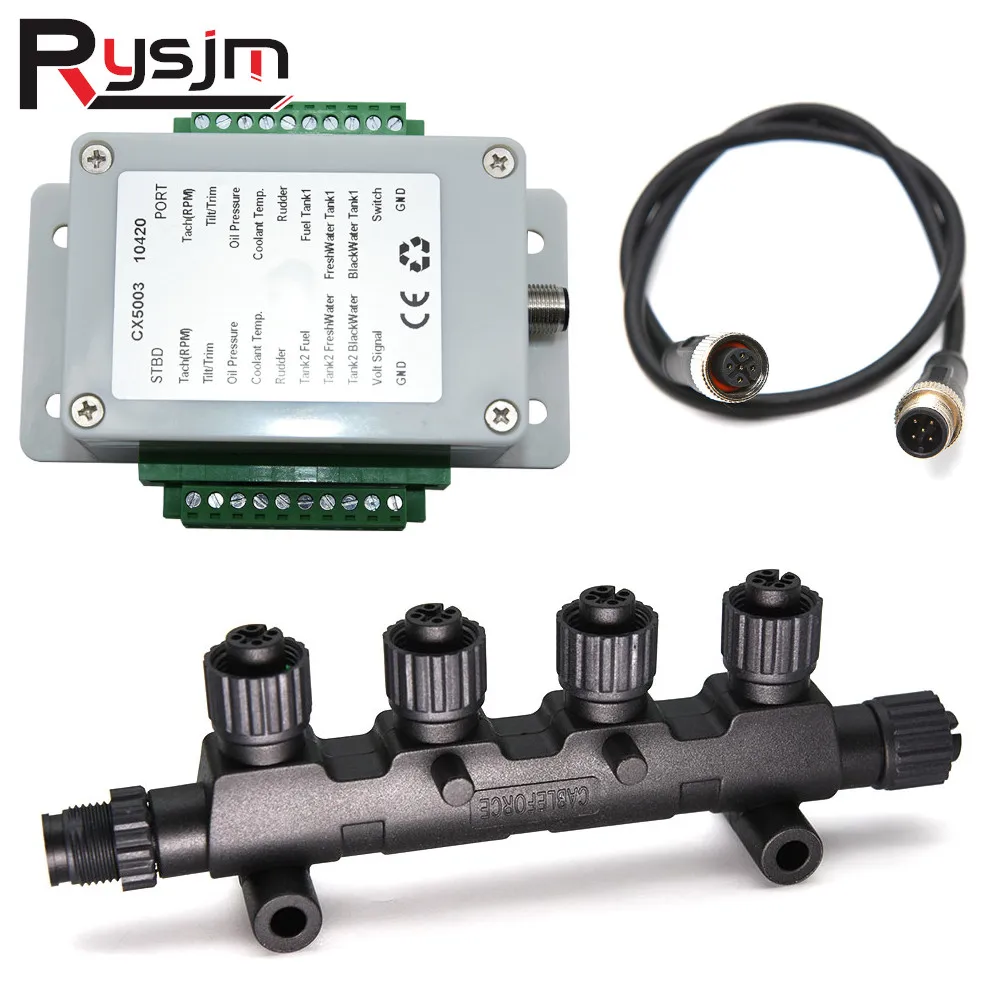 

HD NMEA 2000 конвертеры адаптеры до 18 датчиков сигнала в NMEA2000 кабели розетки многофункциональный конвертер Водонепроницаемый для лодки