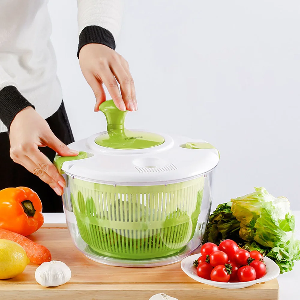 

Salad Spinner, 5L Fruits Vegetable Washer Fruits and Vegetables Dryer, Lettuce Spinner & Fruit Veggie Wash