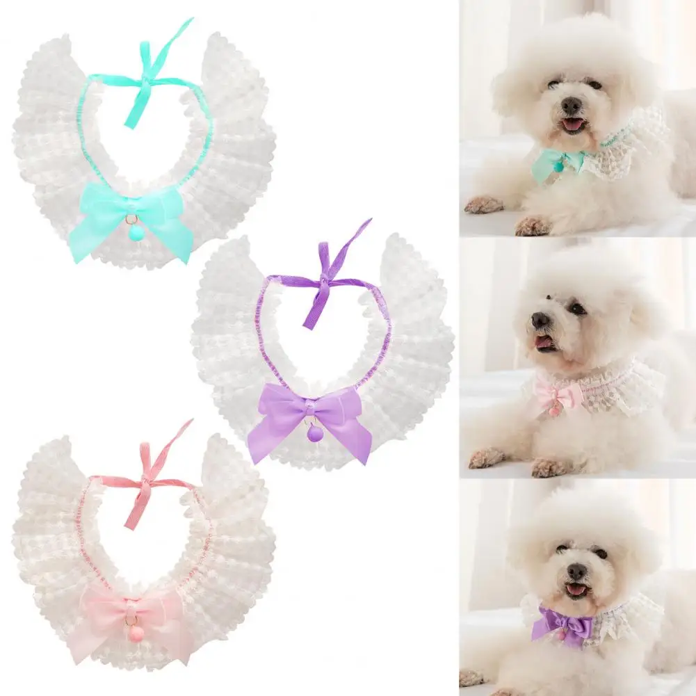 Bow Necklace Fashionable Costume Smell-less Kitten Puppy Collar for Outdoor Bowknot Pet |