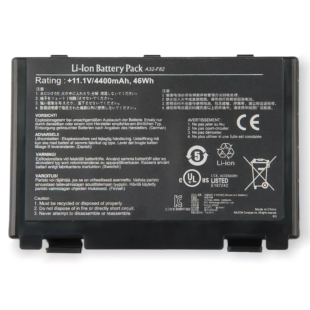

Новинка 4400, оригинальный запасной аккумулятор для ASUS K60 K50 K40 K40AF K40ID K40AB X8AC A32-F52 A32-F82, аккумулятор мАч