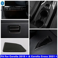 lights control panel air ac cover trim for toyota corolla 2019 corolla cross 2021 2022 black brushed interior refit kit
