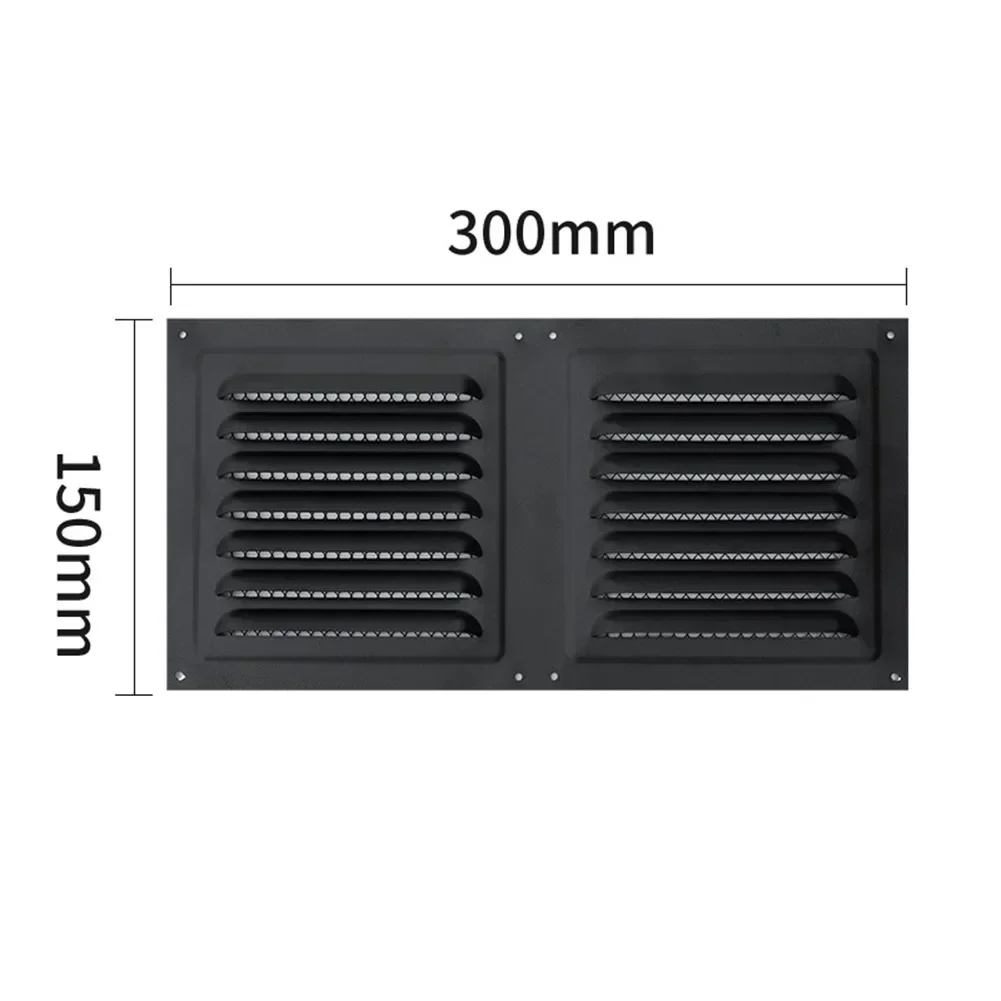 Вентиляционная решетка 150x300 мм вытяжная окрашенная для защиты от насекомых