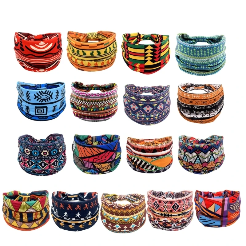 

Women Stretchy Hairband African Headband Boho Print Hairband Girl Yoga Workout Head Band Sport Headband Hair Accessories