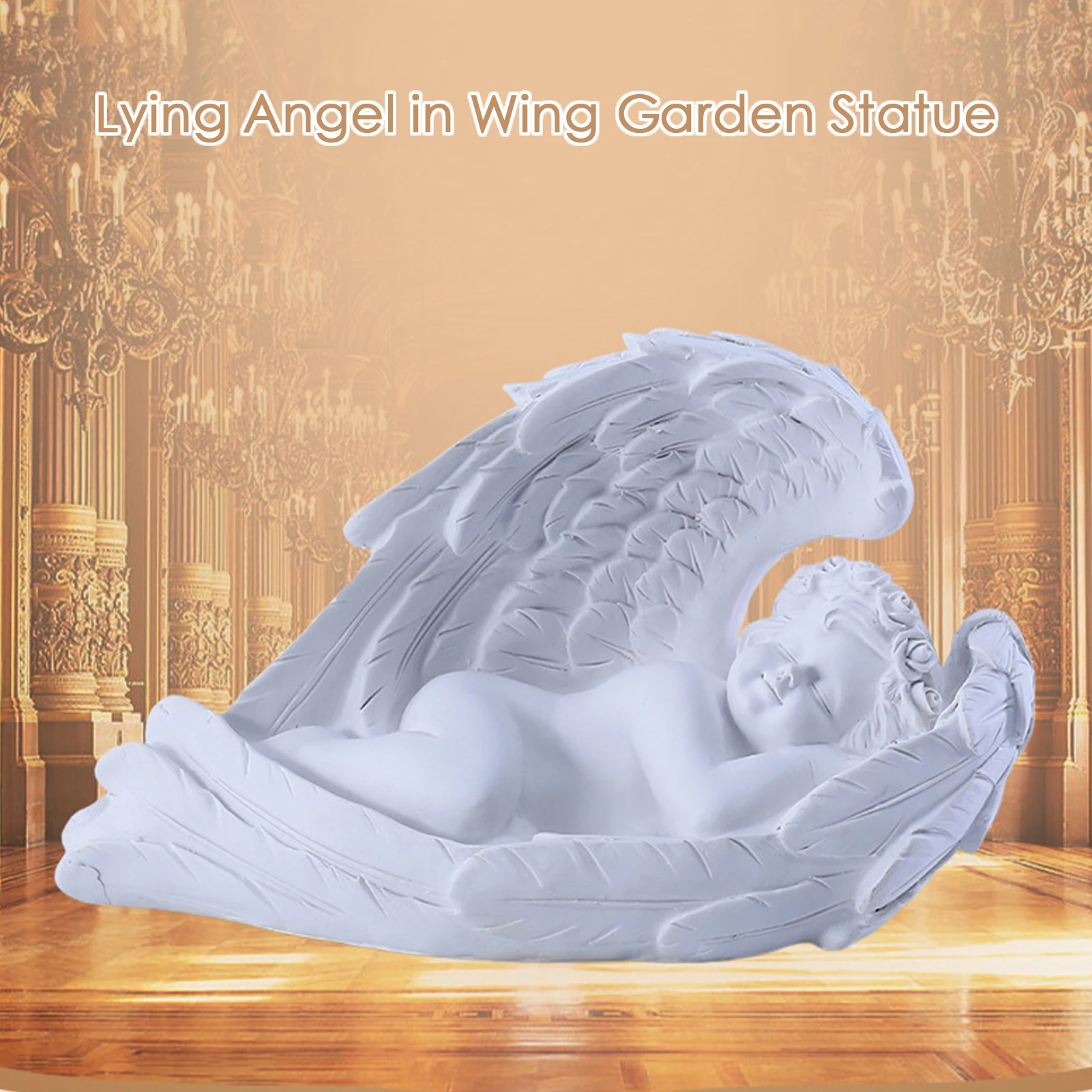 

2022 Sleeping Little Angel Sculpture Outdoor Statues for Memorial Sleeping Baby Angel Figurine Statue Home Garden Decorations