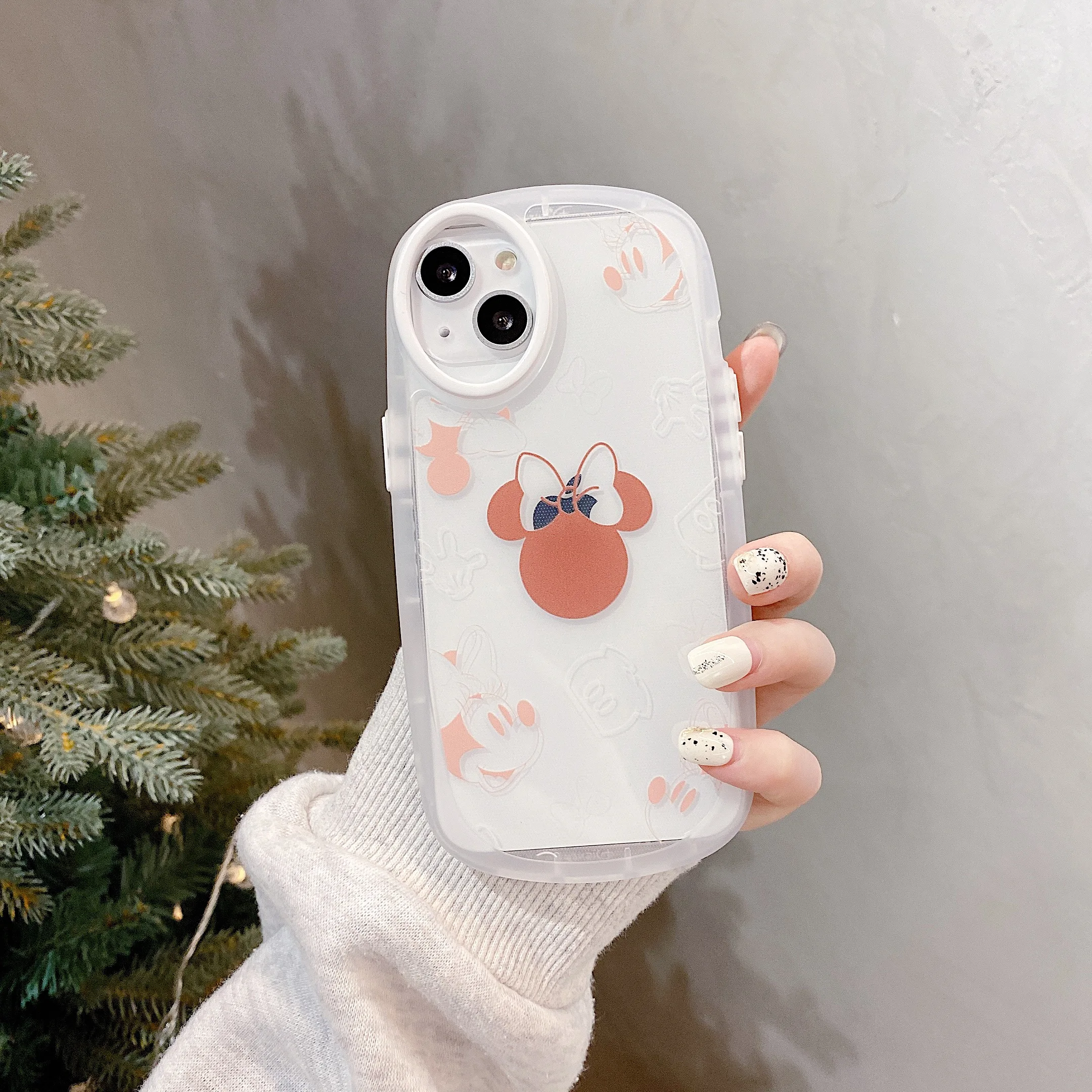 

Disney Mickey Minnie Mouse Phone Cases For IPhone 13 12 11 Pro Max XR XS MAX X Couple Fashion Anti-drop Soft Silicone Cover