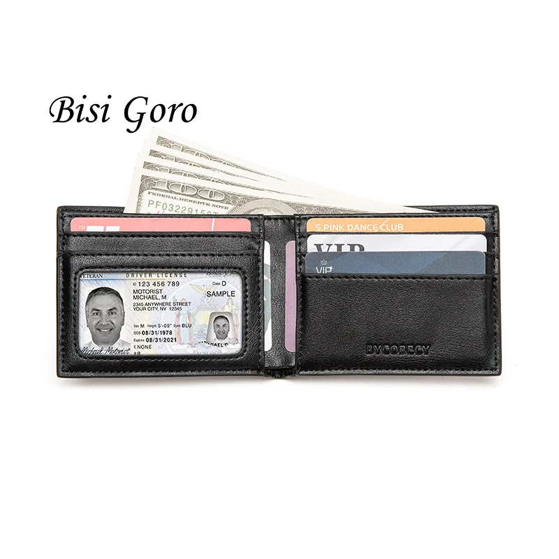 

BYCOBECY 2022 New Short Men Wallets Slim Credit Card Holder Simple Convenient Security Information Business Purse Unisex Wallet