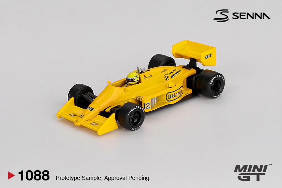 Фото MINIGT 1/64 Lotus 99T # Металлическая модель автомобиля Ayrton Senna 1987 года, победитель Гран-при Монако, MGT01088-CH, игрушка для детей, для мальчиков №2
