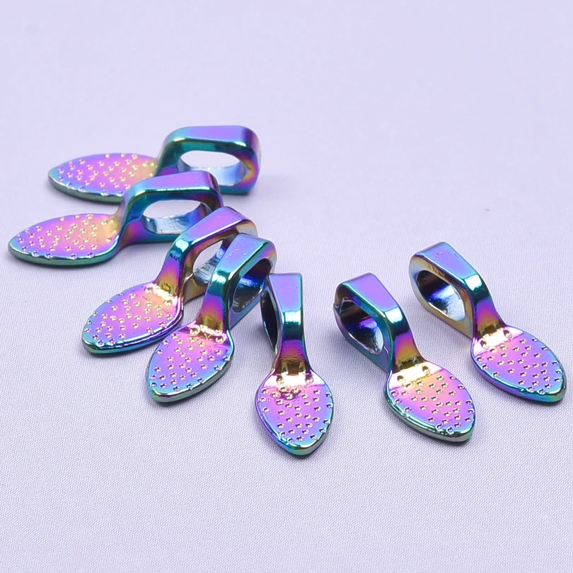 

Rainbow Bail Connector For Jewelry Making Supplies DIY Necklace Bracelets Charm Pendant Geometric Hanger Heart Shape Accessories
