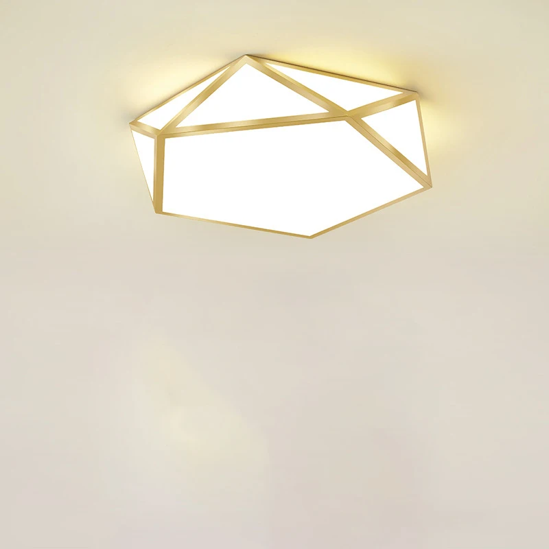 

Dimmable Kitchen Ceiling Lights Gold Dining Room Modern Bedroom Ceil Led Light Design Living Room Lampara Room Decoration YQ50