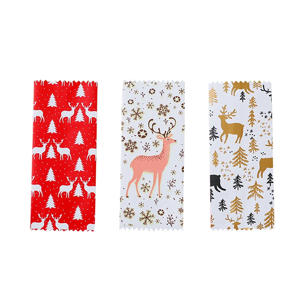 

300 pcs Holiday Cookie Bags Cookie Sleeves Christmas Candy Bags Christmas Cookies Bags Xmas Candy Bags