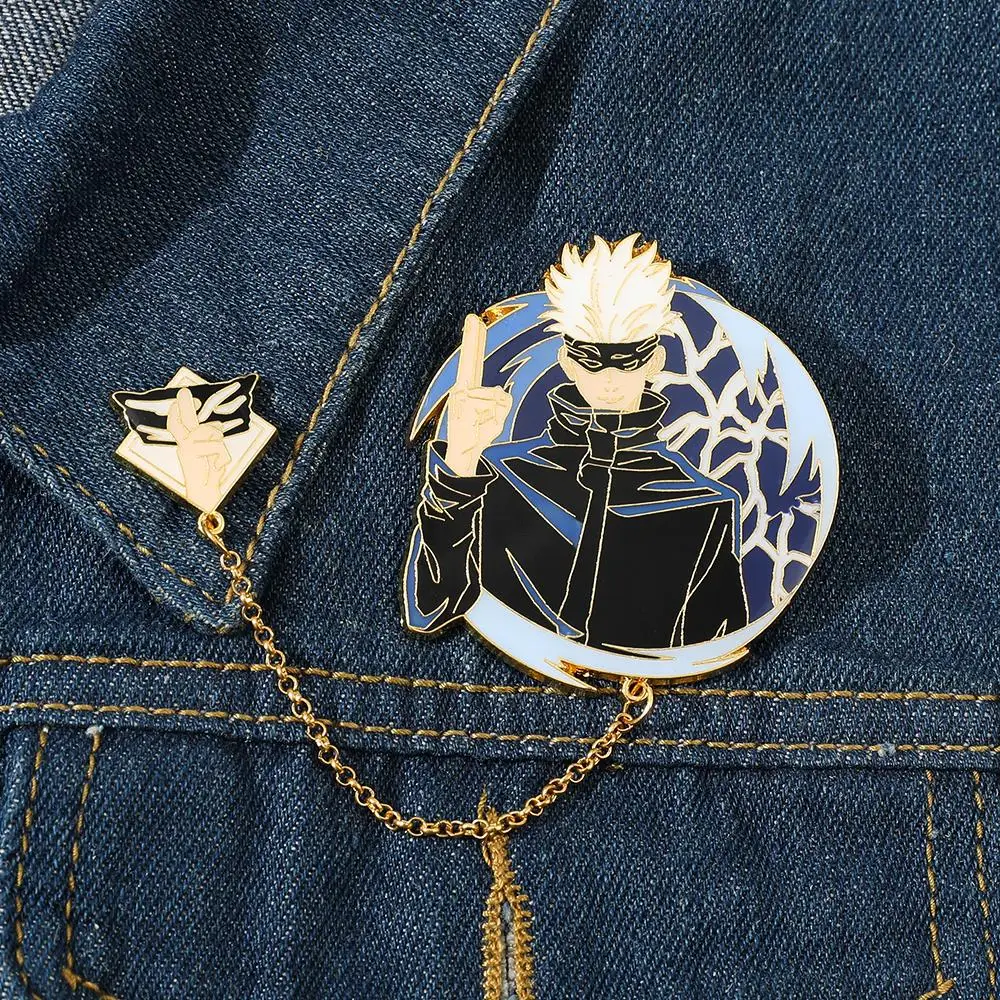 

Japanese Anime Jujutsu Kaisen Gift Brooch Pins Gojo Satoru Ryomen Sukuna Enamel Brooch Badge Cosplay Prop Manga for Kid Friend