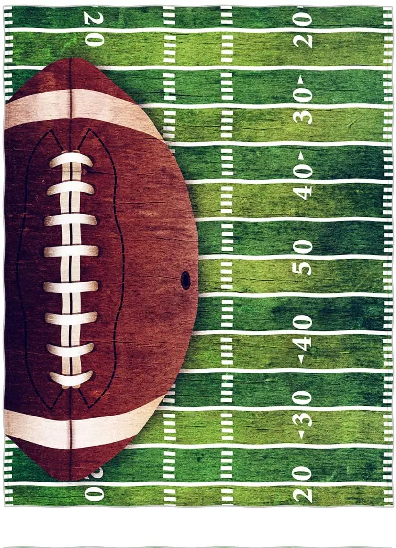 

QH 60 x 80 Inch Play Ground & American Football Pattern Super Soft Throw Blanket for Bed Sofa Lightweight Blanket Throw