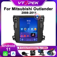 vtopek 2din for mitsubishi outlander xl 2 2008 2011 4g android 11 car stereo radio multimedia video player gps head unit carplay