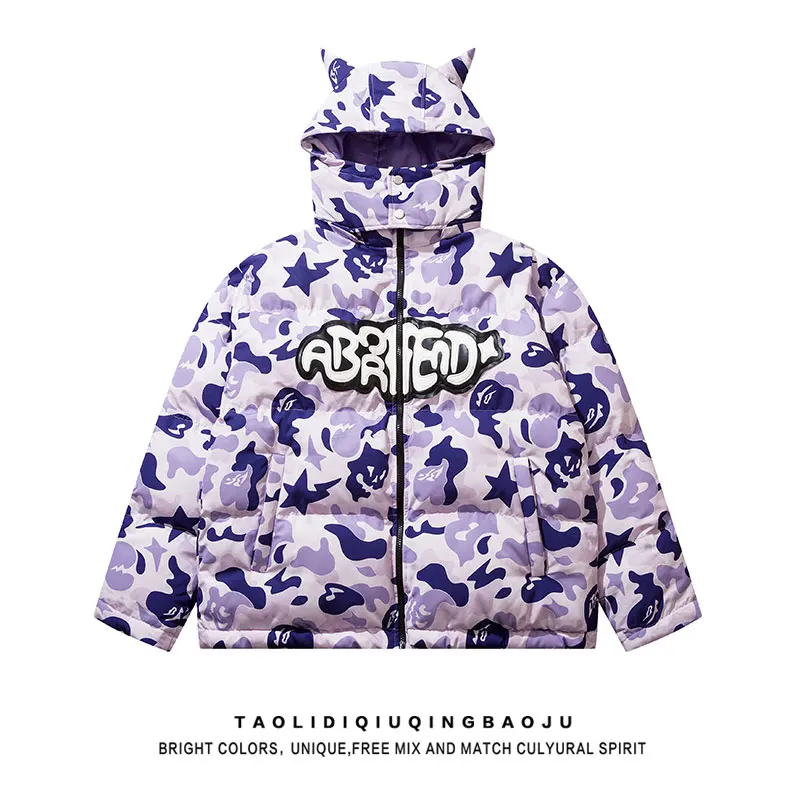 Американская винтажная камуфляжная толстовка с рогом для женщин новинка 2024