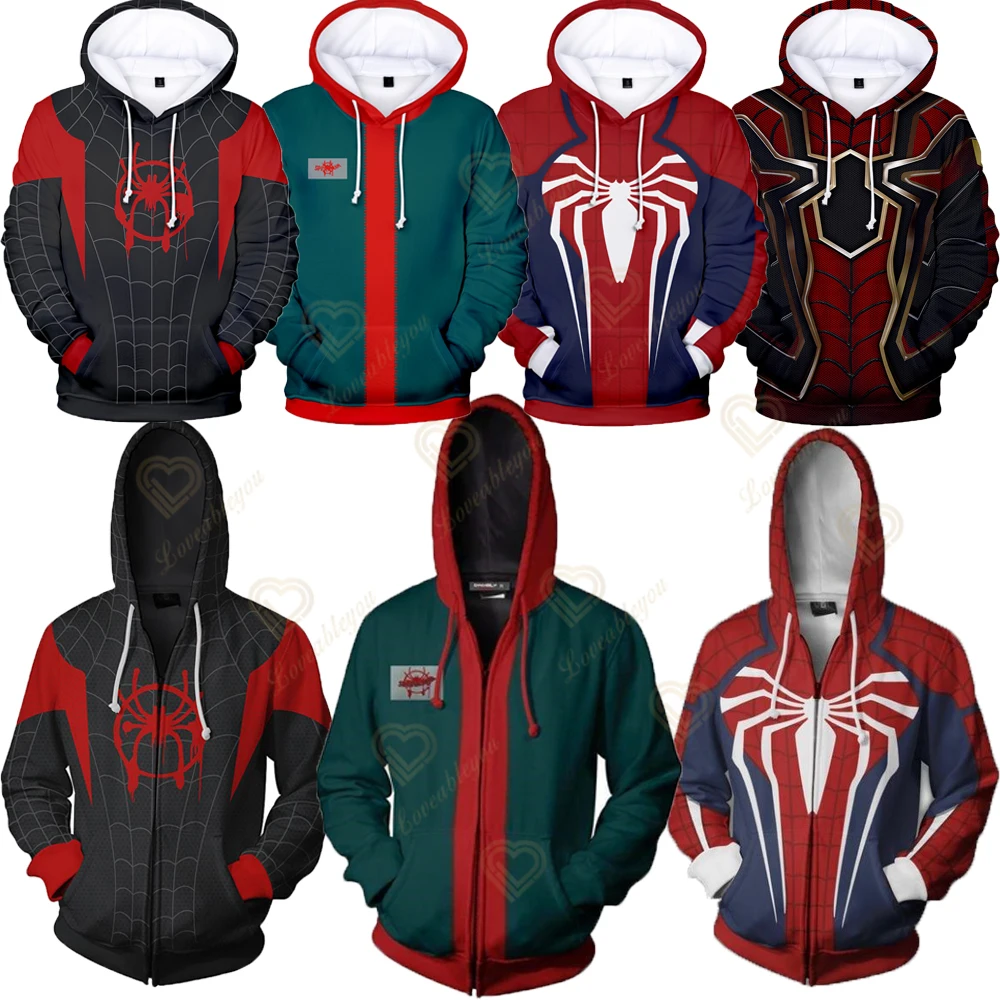 

2021 New Fashion Spidey Mans Hoodie Sweatshirts for Kid Boys and Girls Sweatshirt Boy Clothes Spider Children Top Outwear Hiphop