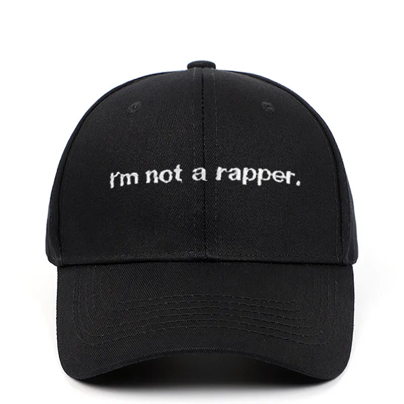

embroidered I'm not a rapper baseball cap hip hop cotton women snapback hat sports curved sunhat streetwear dad hat dropshipping